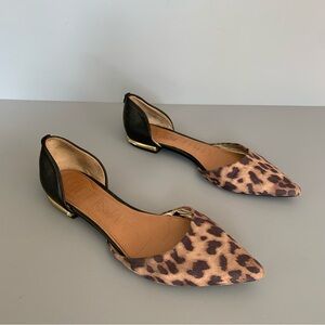 Sam & Libby Heidi Cheetah Print D’Orsay Flats Shoes 6.5